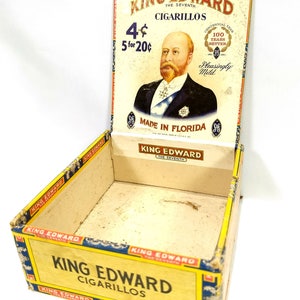 Vintage Lot of 3 General Store Display Cigar Boxes 2 Wooden 1 Cardboard image 5