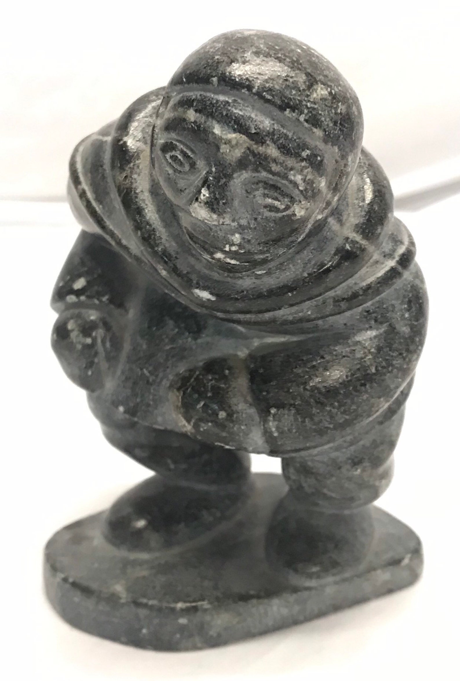Intuit Eskimo Soapstone Carving Figurine Sculpture 'hunter Etsy
