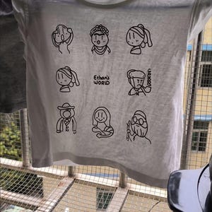 Flower Child T Shirt, Pure cotton baby short-sleeved round neck children's casual tops summer fashionable cartoon casual top