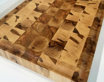 End Grain Ambrosia Maple Cutting Board - 202503