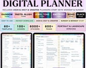 All-in-One Digital Planner 2026 2027, Hyperlink Digital Planner, Daily Weekly Monthly Journal, Goodnotes Planner, Apple Google Calendar