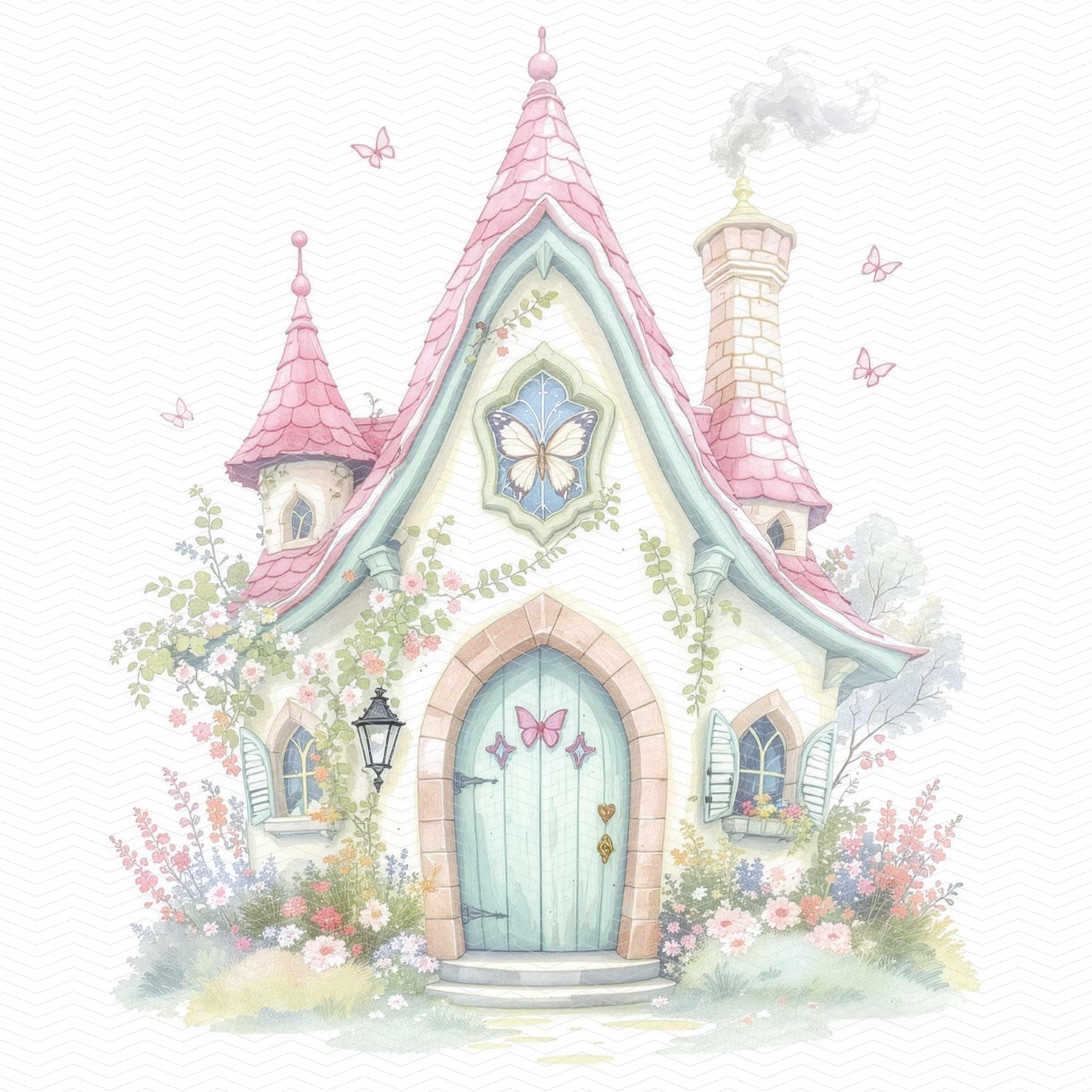 Cute Fairy Watercolor Houses: 10 Whimsical Storybook Cottage Clipart ...