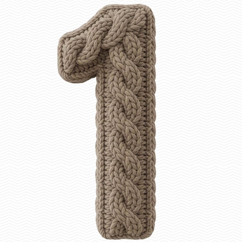 Neutral Knit Yarn Alphabet PNG: Chunky Knitted Letters & Numbers, Latch ...