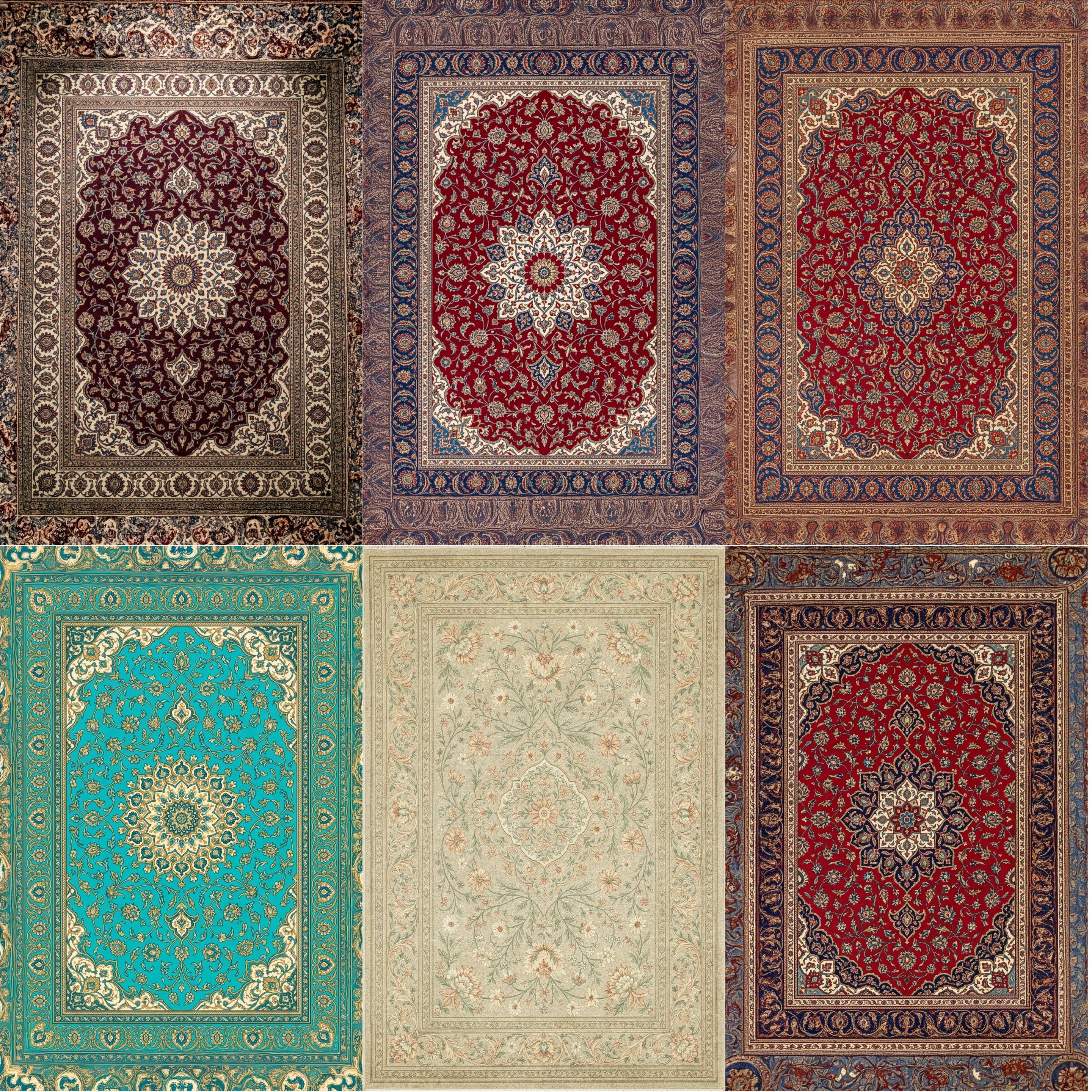 100 Persian Rug Digital Papers, Vintage Oriental Carpet Patterns, Junk ...
