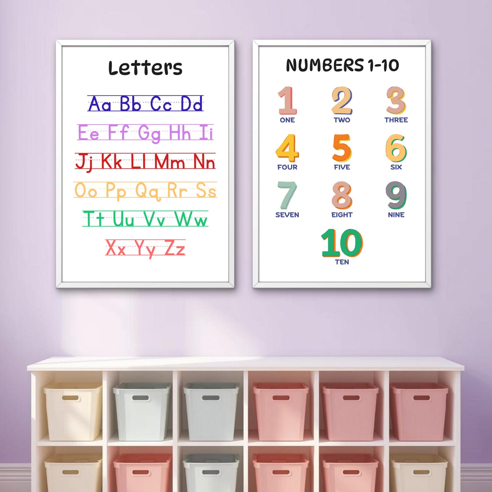 Educational Posters for Toddlers, 24 Learning Prints for Kids ...