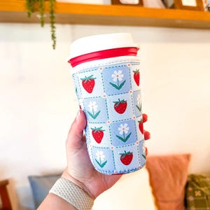 Iced Coffee Coozie - Strawberry Dream