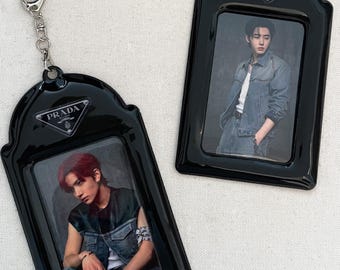 Kpop Idol Photocard PC Holder Keychain Bag Charm Badge ID Card