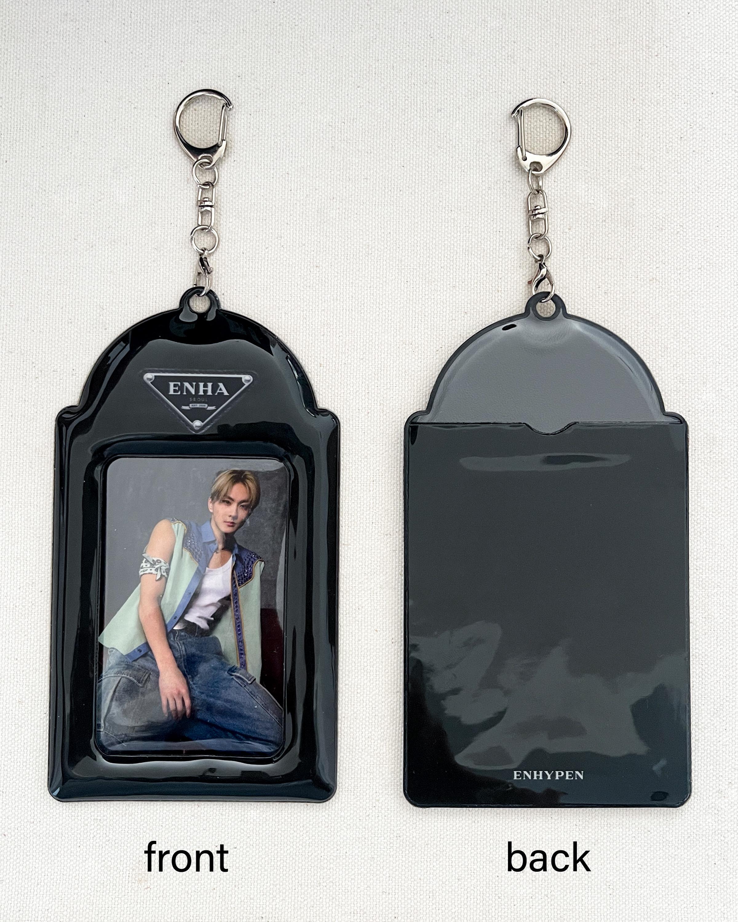 Kpop Idol Photocard PC Holder Keychain Bag Charm Badge ID Card