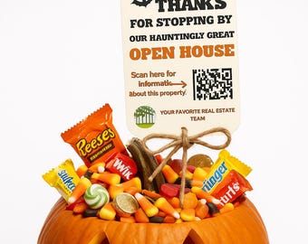 Halloween Gift Tag - Realtor Gift Tag - Spooky Tags - Halloween Real Estate Tag - Client Appreciation - Trick or Treat - Open House Gift Tag