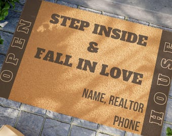 Personalized Realtor Open House Welcome Mat - Doormat for Realtors - Open House Doormat - Custom Realtor Gift - Realtor Doormat - Open House