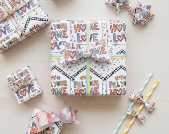 Realtor Closing Gift | Gift Wrap | Fill Your Home with Love | New Homeowner Gift Wrap | Housewarming Gift | Buyer Closing Gift | Real Estate