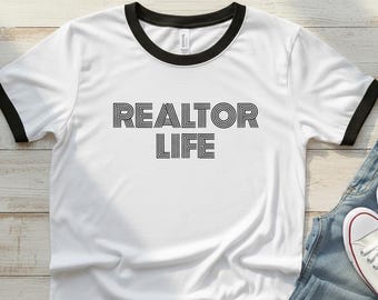 Realtor Life Unisex Cotton T-Shirt | Realtor Shirt | Gift for Agents | Real Estate Tees| Next Level 3604 Soft Cotton Tee