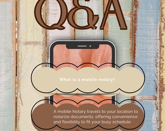 5 Notary Q & A Instagram Posts I Notary Marketing I Loan Signing Agent Marketing I Real Estate Professional Marketing I Social Media Posts