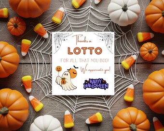 Realtor Halloween Pop-By Tag | Notary Halloween Pop-By Tag  | Client Appreciation | Instant Digital Download | Trick or Treat | Lotto Gift