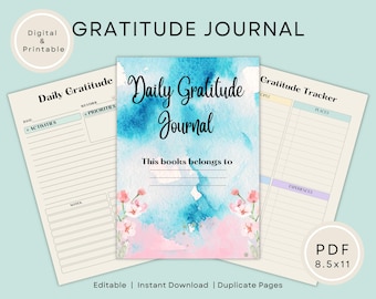 Digital Gratitude Journal |  Goodnotes Notability | Daily Mindfulness & Affirmation Planner for Entrepreneur Student Teacher Gift for Her
