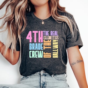Custom 4th Grade Teacher Shirt: Back To School Crew Neck Tee
