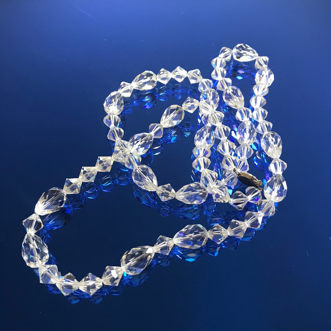 Vintage Crystal Necklace Etsy