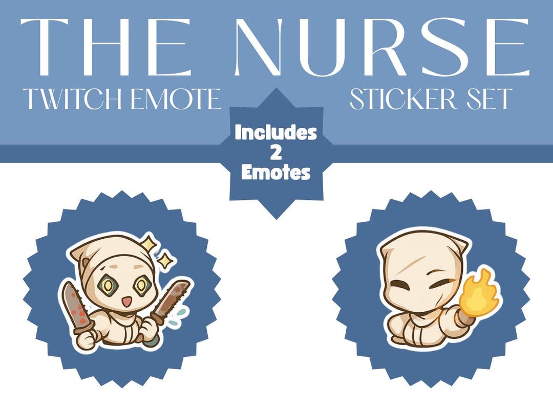 The Nurse Sticker Set - Dead by Daylight - Includes 2 Emotes - Etsy
