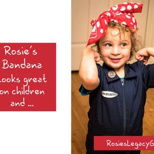 Rosie the Riveter Bandana Rosie Headscarf Rosie Headband. image 4