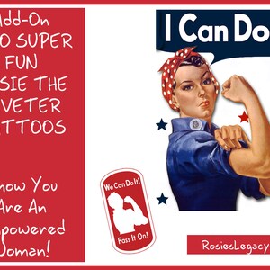 OVERSTOCK Rosie the Riveter Collar Pin / Employment Pin. Historically Accurate Rosie Enamel Pin. Limited Time Offering. Gift image 7