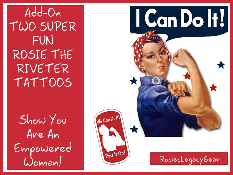 OVERSTOCK Rosie the Riveter Collar Pin / Employment Pin. Historically Accurate Rosie Enamel Pin. Limited Time Offering. Gift image 7