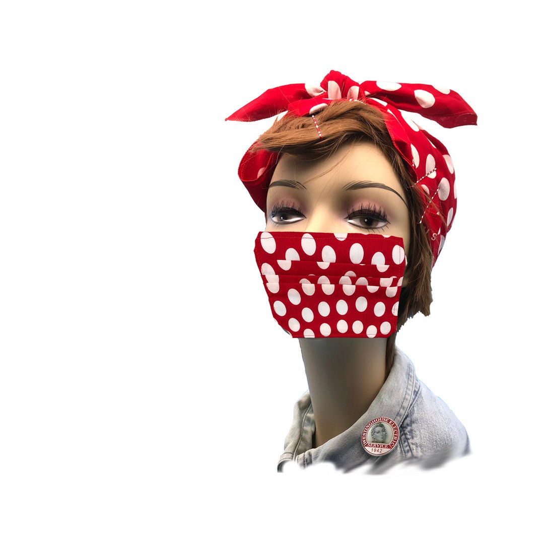Rosie the Riveter Bandana and Face Mask. Have Fun. Be Safe. Etsy