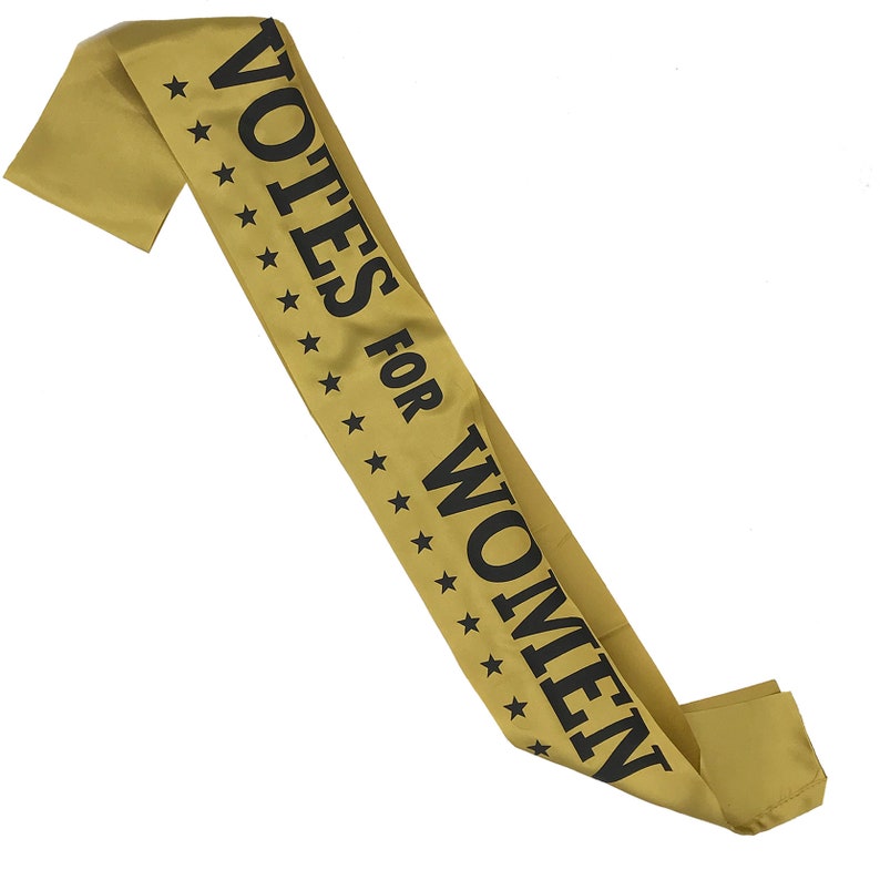 Suffragette Suffragist VOTES FOR WOMEN Sash Rosette Hand Sign Party Pack. 4 of each of 3 items. image 5