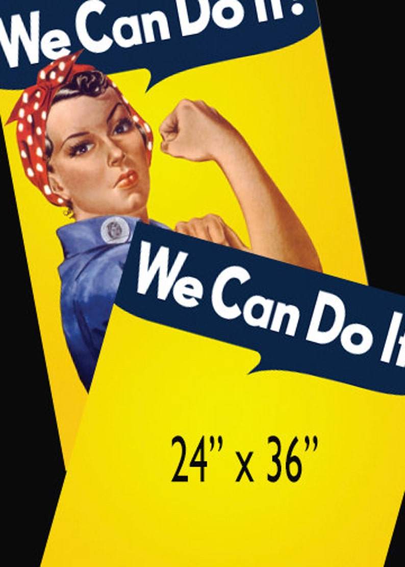 BE a ROSIE DIY Rosie the Riveter Set Bandana, We Can Do It Poster, Enamel Collar Pin, WW2 Ration Token 1943 Penny, Ration Book. image 2