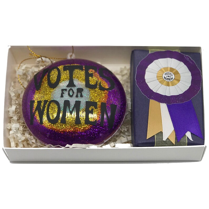 Suffrage Keepsake Ornament and Artisan Soap Gift Box Votes image 1