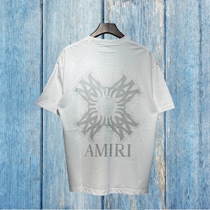 Camiseta Amiri, camiseta Amiri Premium, cuello redondo de algodón de moda, camisetas casuales de hip-hop Amiri, estampado de letras