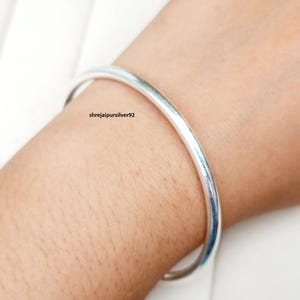 925 Sterling Silver Bangle, Vintage Silver Bangle, Handmade Bangle, Solid Silver Bangle, Friendship Bangle, Unisex Bangle, Christmas Gift.