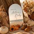 Autumn Baby Announcement Digital Template, Fall Pregnancy Announcement : editable with Canva, instant download product logo