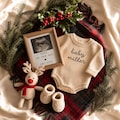 Christmas Baby Announcement Digital, Baby on the Way Pregnancy Reveal, December Baby Announcement, Holiday Canva Template product logo