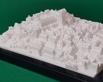 Marco 3D personalizado • 13x18 • Mapa en relieve de tu ciudad o pueblo mediante LiDAR • Decoración de pared única