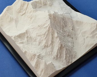 Marco 3D personalizado • 20x20 • Mapa en relieve de tu ciudad o pueblo creado con LiDAR • Decoración de pared única impresa en 3D