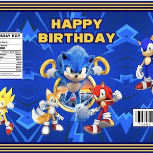 Sonic Chip Bag editable template