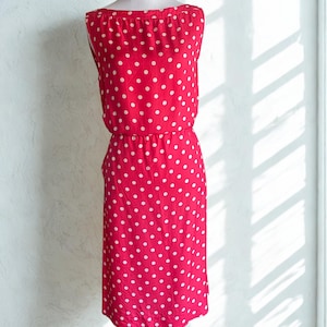 JOSEPH 100% Silk Salmon Polka Dot Strapless Dress - 2000s vintage