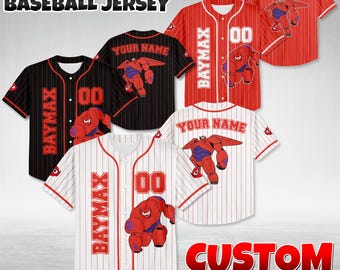 Maglia da baseball Baymax personalizzata: maglietta personalizzata per fan di Big Hero 6