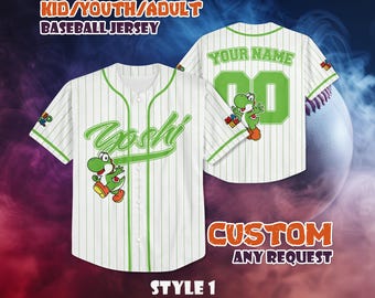 Aangepast groen Yoshi-honkshirt, cadeau Super Mario-fan