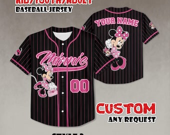 Personalisiertes Minnie Maus Baseball Jersey, Disneyland Shirt, personalisiertes Geschenk