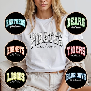 Custom school spirit shirts, Favorite School Team Mascot shirt, Back to school shirt, Custom Text Shirt, School Logo Shirt, Bulldogs, Eagles