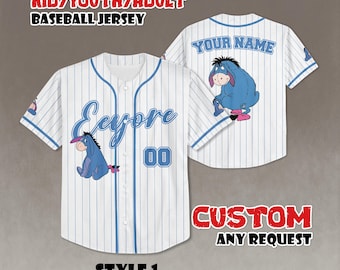 Camiseta de béisbol personalizada de Eeyore Disneyland, regalo personalizado