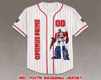 Maglia da baseball personalizzata di Optimus Prime, regalo per i fan dei Transformers