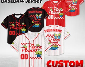 Maglia da baseball personalizzata Pizza Planet - ispirata a Toy Story