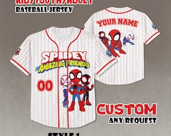 Custom Spidey and Friends Baseball Jersey, Superhero Team Shirt