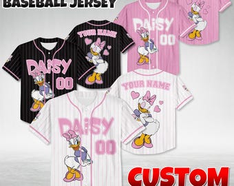 Maglia da baseball personalizzata di Paperina, maglietta Disney personalizzata