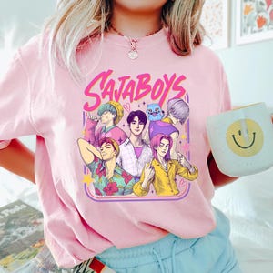 Saja Boys Boy Band Shirt, Kpop Demon Hunters Movie Shirt, Bootleg Retro Movie Shirt, Demon Hunters Merch Shirt, Kpop Saja Boys Shirt
