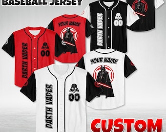 Custom Darth Vader Baseball Jersey, Galaxy's Edge Shirt