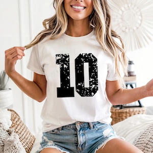 Custom Number Shirt, Game Day Number Shirt, Custom School Team Number Shirt, Personalized Sports Number, Custom Mascot Shirt