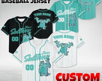 Custom Monster Inc Sullivan Baseball Jersey, Halloween-Kostüm